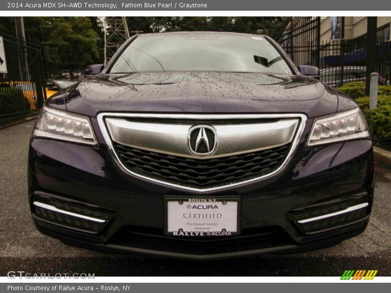 Fathom Blue Pearl / Graystone 2014 Acura MDX SH-AWD Technology