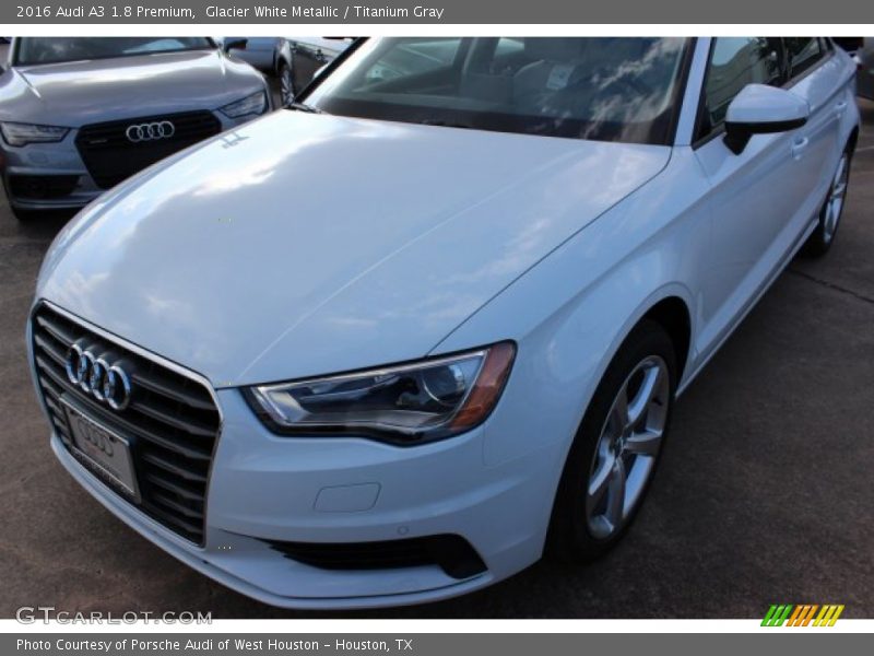 Glacier White Metallic / Titanium Gray 2016 Audi A3 1.8 Premium