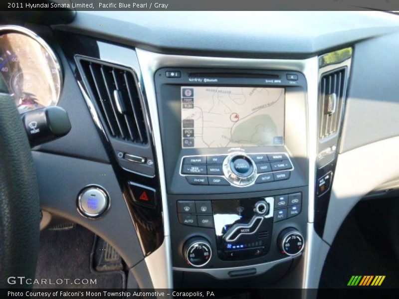 Pacific Blue Pearl / Gray 2011 Hyundai Sonata Limited