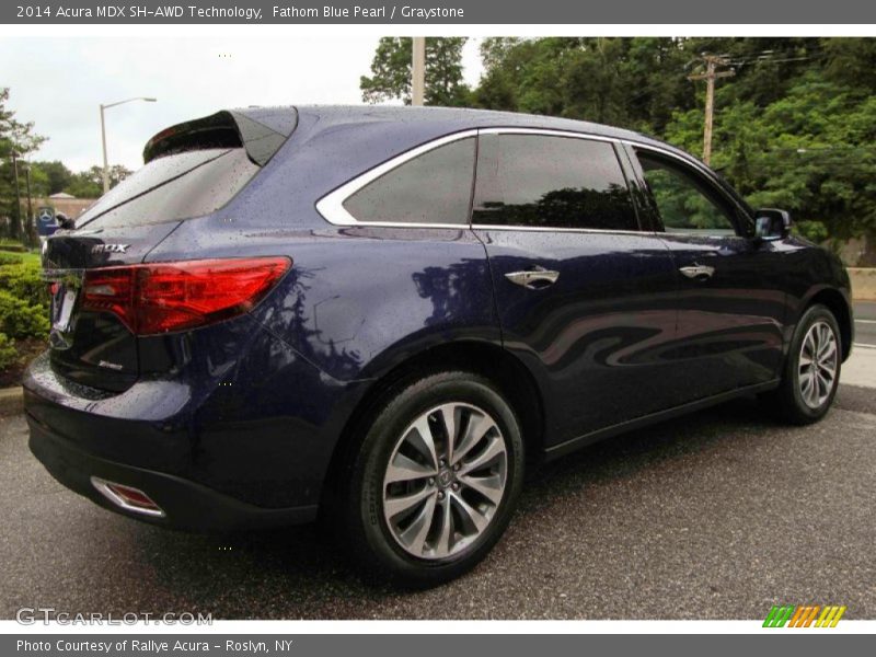 Fathom Blue Pearl / Graystone 2014 Acura MDX SH-AWD Technology
