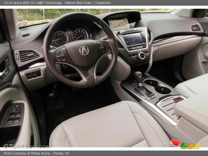 Fathom Blue Pearl / Graystone 2014 Acura MDX SH-AWD Technology