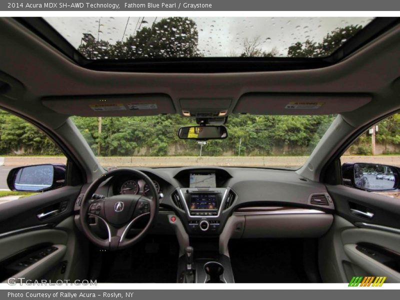 Fathom Blue Pearl / Graystone 2014 Acura MDX SH-AWD Technology