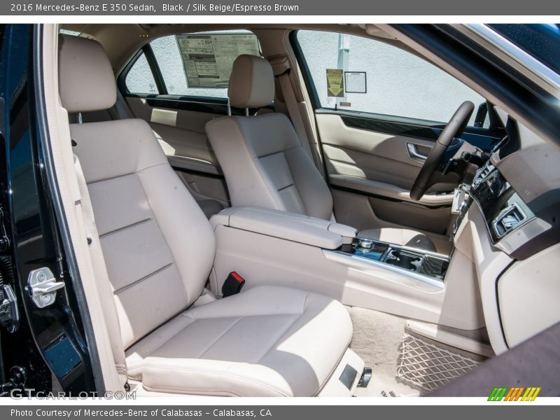 Black / Silk Beige/Espresso Brown 2016 Mercedes-Benz E 350 Sedan