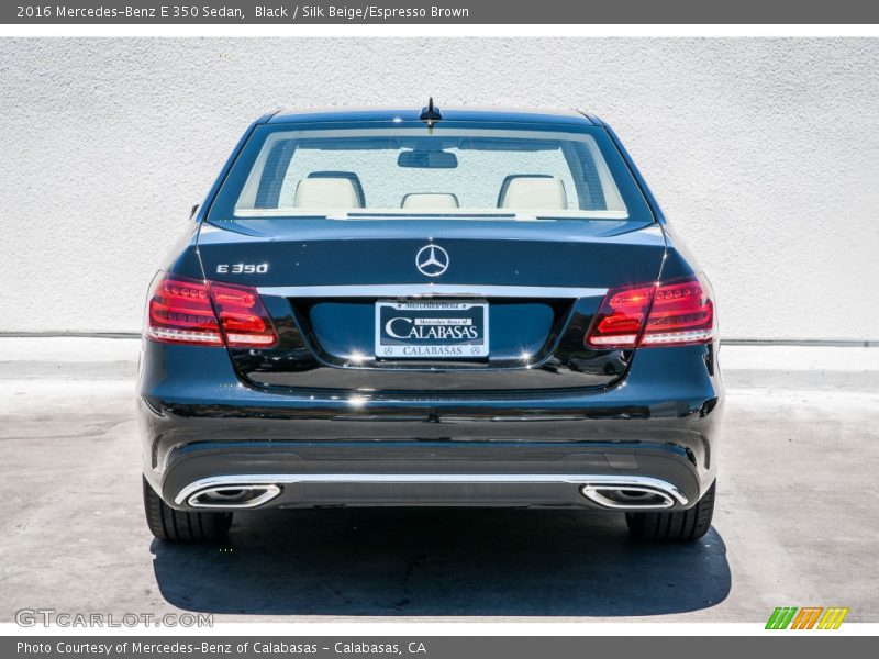 Black / Silk Beige/Espresso Brown 2016 Mercedes-Benz E 350 Sedan