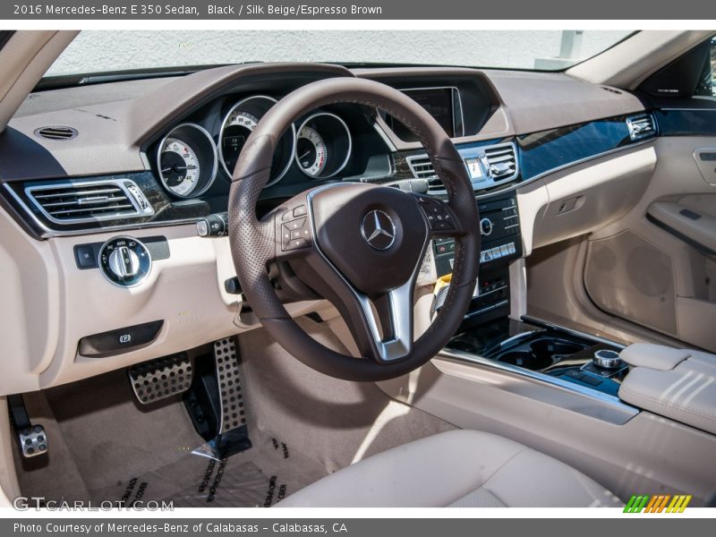 Black / Silk Beige/Espresso Brown 2016 Mercedes-Benz E 350 Sedan