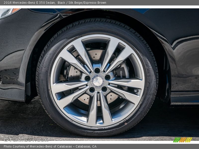 Black / Silk Beige/Espresso Brown 2016 Mercedes-Benz E 350 Sedan