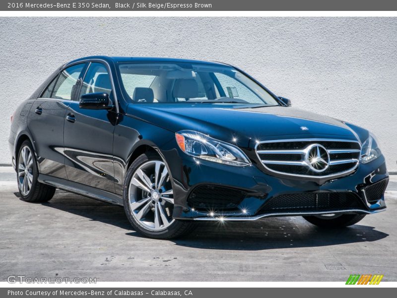 Black / Silk Beige/Espresso Brown 2016 Mercedes-Benz E 350 Sedan