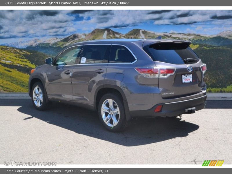 Predawn Gray Mica / Black 2015 Toyota Highlander Hybrid Limited AWD