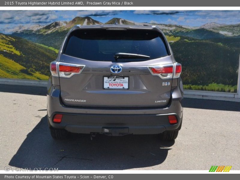 Predawn Gray Mica / Black 2015 Toyota Highlander Hybrid Limited AWD
