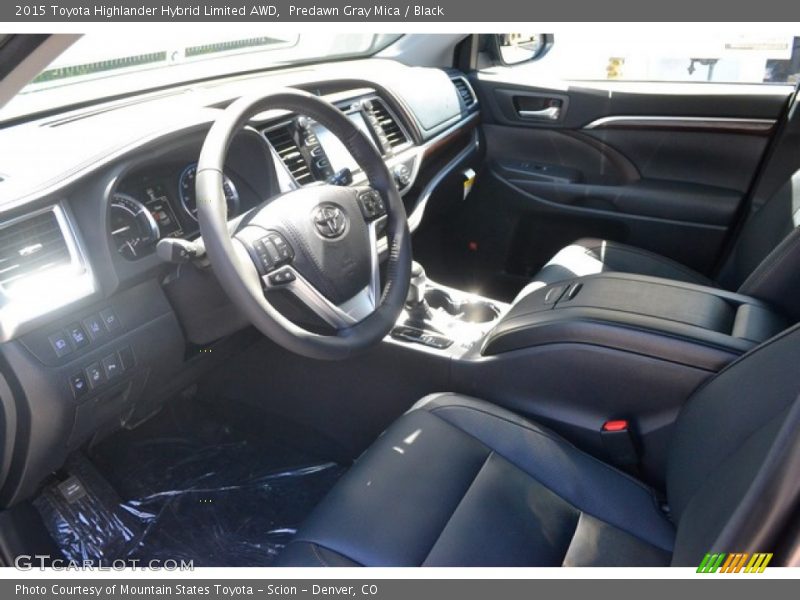Predawn Gray Mica / Black 2015 Toyota Highlander Hybrid Limited AWD