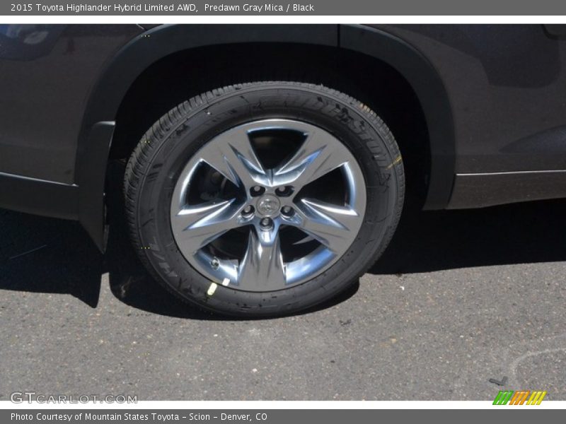 Predawn Gray Mica / Black 2015 Toyota Highlander Hybrid Limited AWD