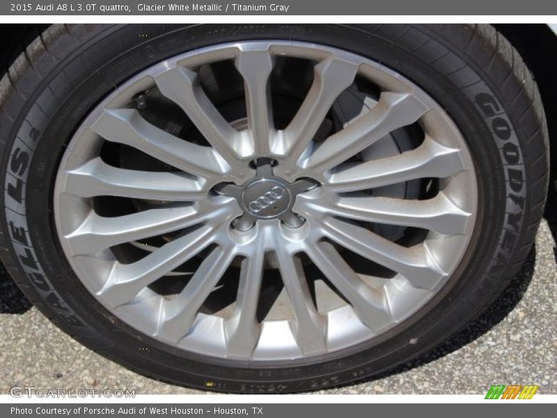 Glacier White Metallic / Titanium Gray 2015 Audi A8 L 3.0T quattro