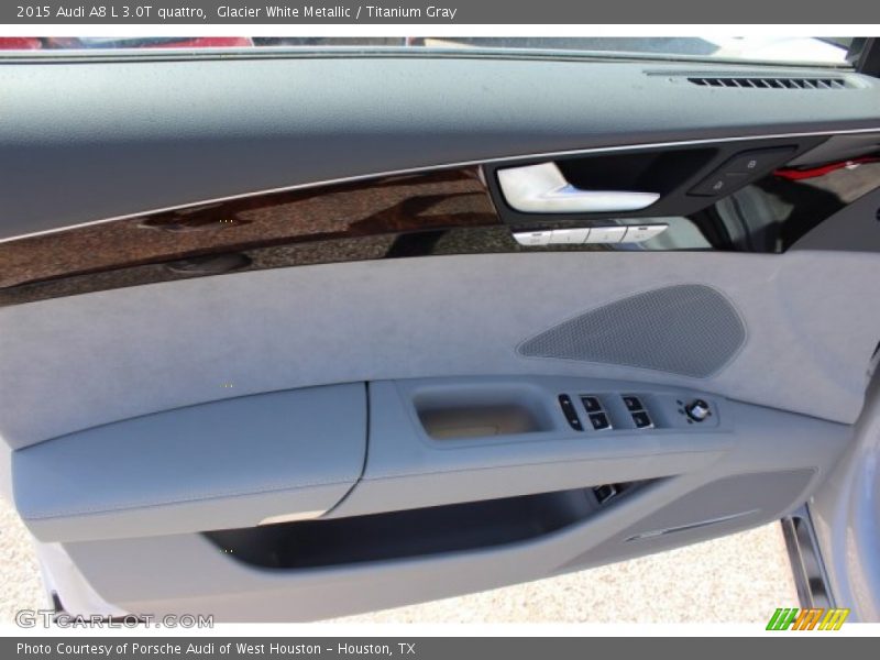 Glacier White Metallic / Titanium Gray 2015 Audi A8 L 3.0T quattro