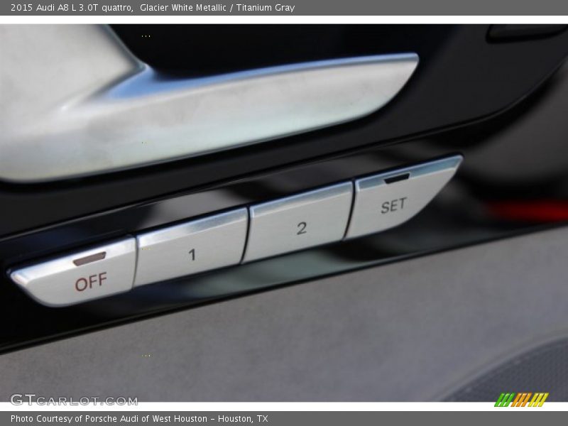 Glacier White Metallic / Titanium Gray 2015 Audi A8 L 3.0T quattro