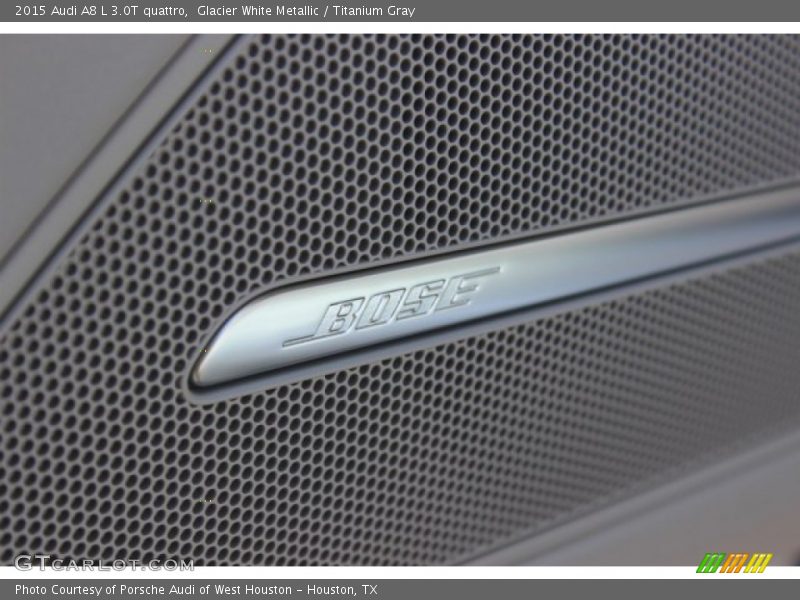 Glacier White Metallic / Titanium Gray 2015 Audi A8 L 3.0T quattro