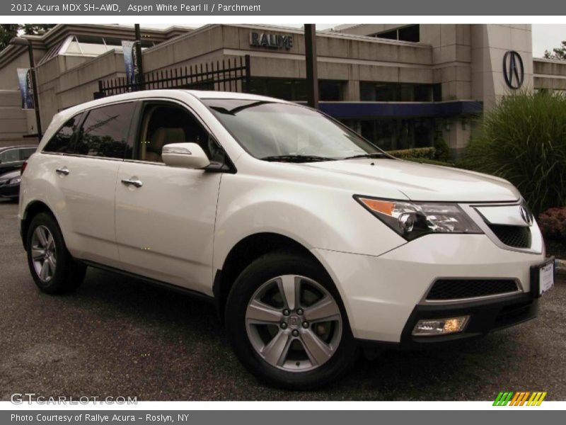 Aspen White Pearl II / Parchment 2012 Acura MDX SH-AWD