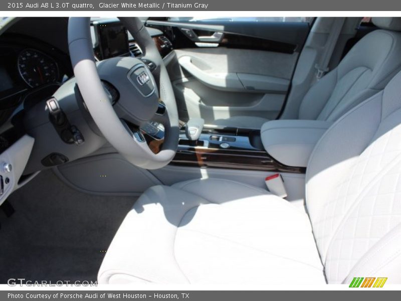 Glacier White Metallic / Titanium Gray 2015 Audi A8 L 3.0T quattro