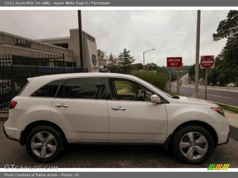 Aspen White Pearl II / Parchment 2012 Acura MDX SH-AWD