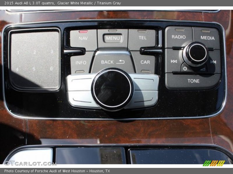 Glacier White Metallic / Titanium Gray 2015 Audi A8 L 3.0T quattro