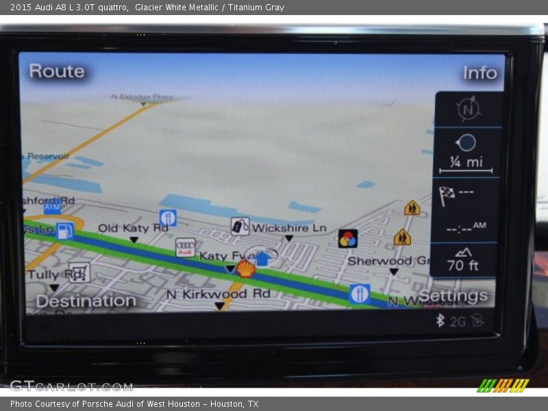 Glacier White Metallic / Titanium Gray 2015 Audi A8 L 3.0T quattro