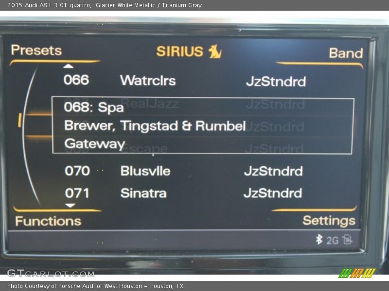 Glacier White Metallic / Titanium Gray 2015 Audi A8 L 3.0T quattro