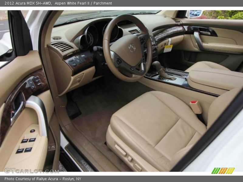 Aspen White Pearl II / Parchment 2012 Acura MDX SH-AWD