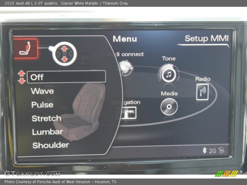 Glacier White Metallic / Titanium Gray 2015 Audi A8 L 3.0T quattro