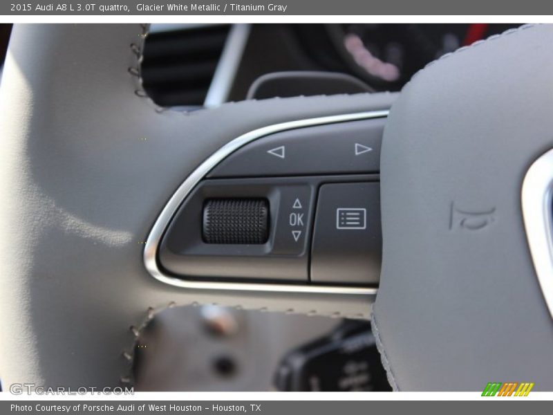 Glacier White Metallic / Titanium Gray 2015 Audi A8 L 3.0T quattro