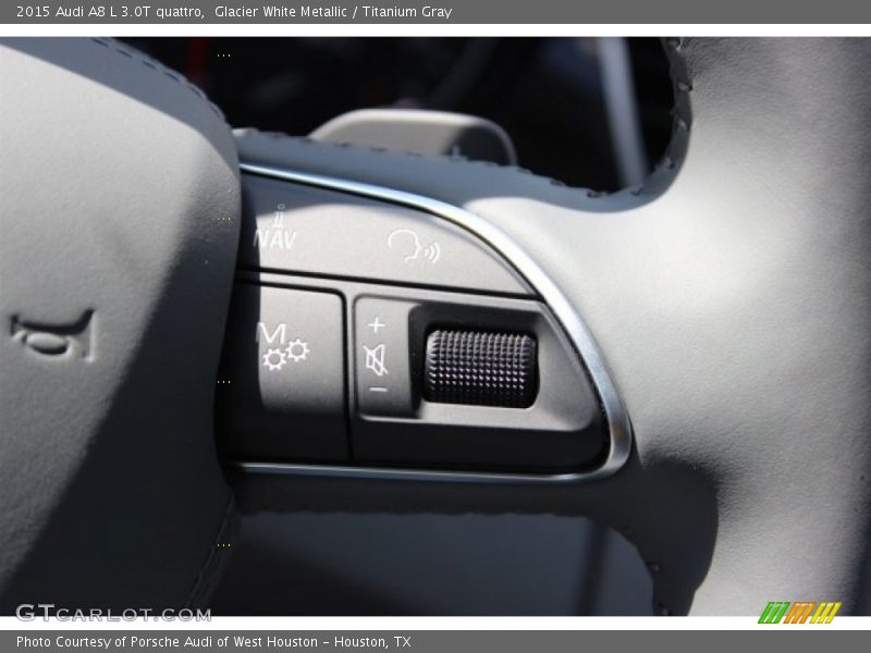 Glacier White Metallic / Titanium Gray 2015 Audi A8 L 3.0T quattro