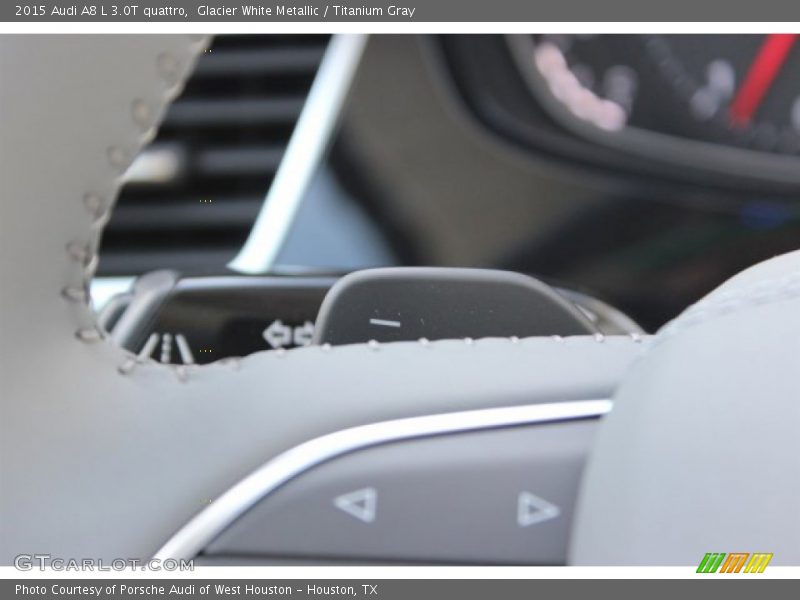 Glacier White Metallic / Titanium Gray 2015 Audi A8 L 3.0T quattro