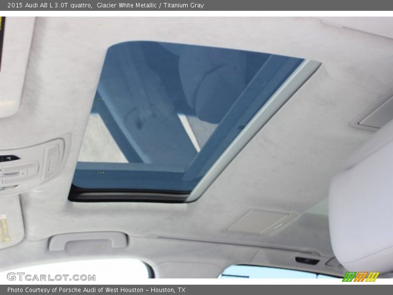 Glacier White Metallic / Titanium Gray 2015 Audi A8 L 3.0T quattro