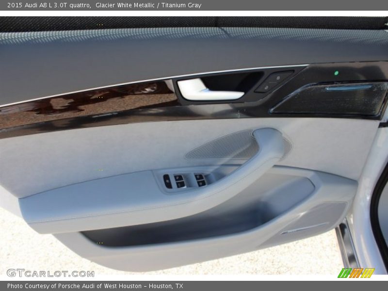 Glacier White Metallic / Titanium Gray 2015 Audi A8 L 3.0T quattro