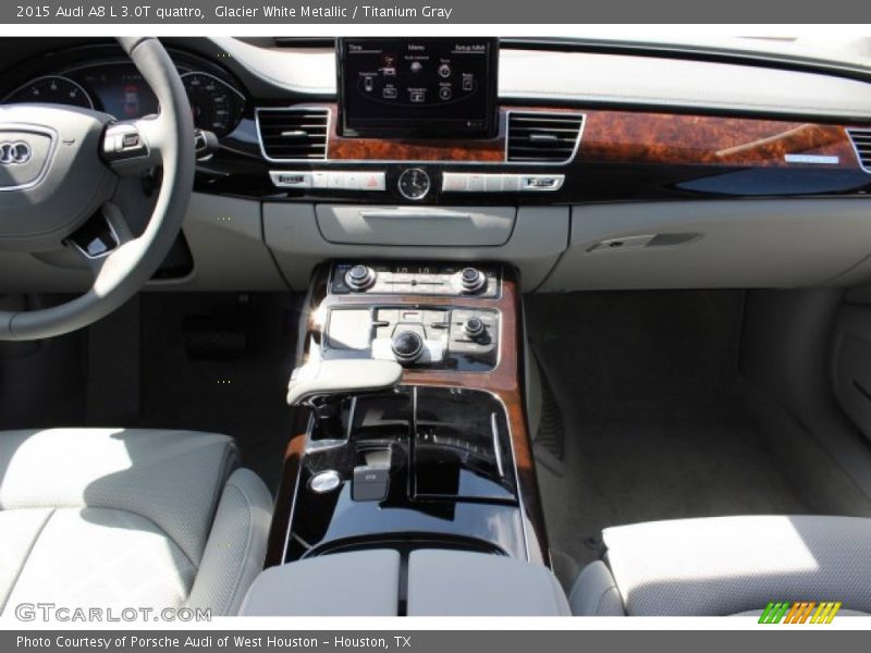 Glacier White Metallic / Titanium Gray 2015 Audi A8 L 3.0T quattro