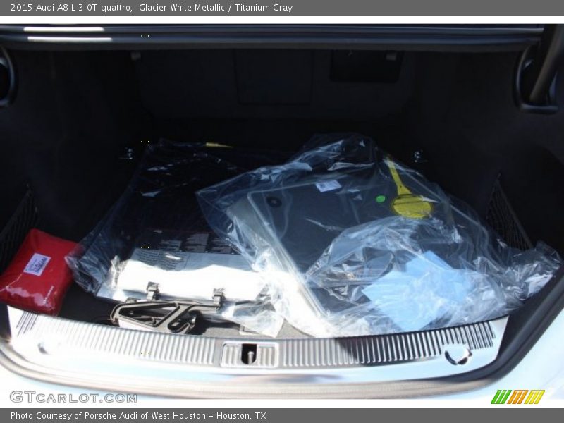 Glacier White Metallic / Titanium Gray 2015 Audi A8 L 3.0T quattro