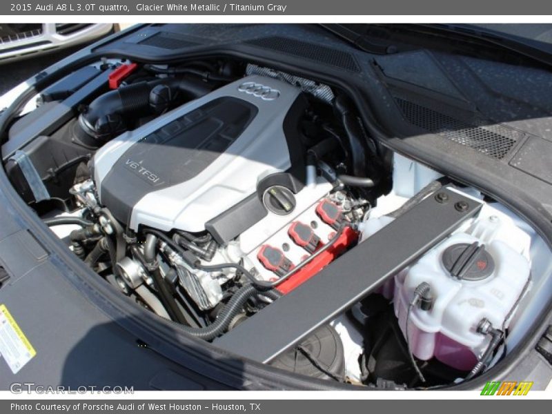 Glacier White Metallic / Titanium Gray 2015 Audi A8 L 3.0T quattro