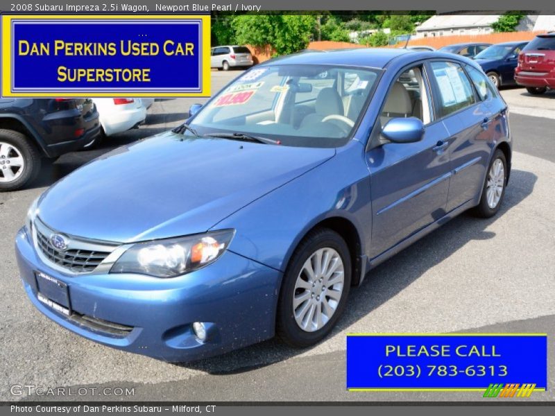 Newport Blue Pearl / Ivory 2008 Subaru Impreza 2.5i Wagon