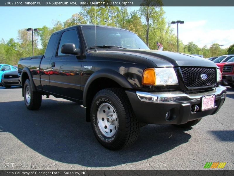 Black Clearcoat / Dark Graphite 2002 Ford Ranger XLT FX4 SuperCab 4x4