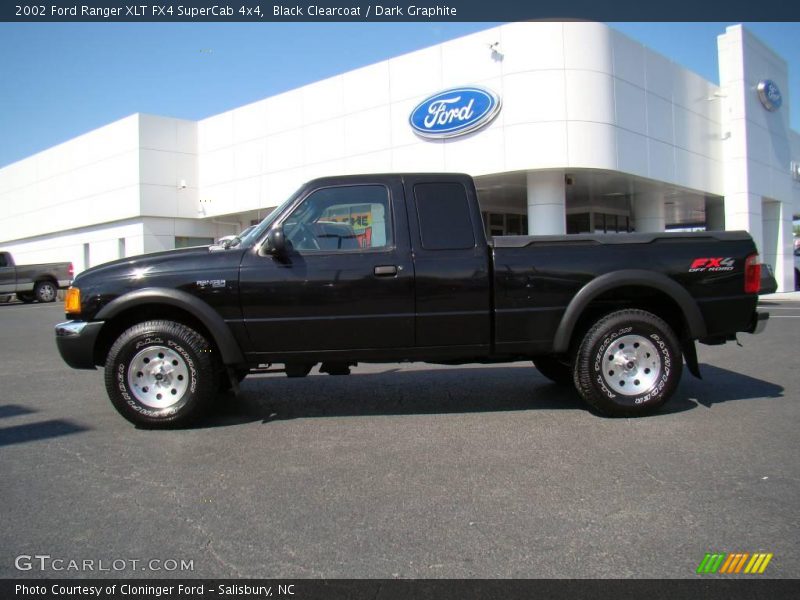 Black Clearcoat / Dark Graphite 2002 Ford Ranger XLT FX4 SuperCab 4x4