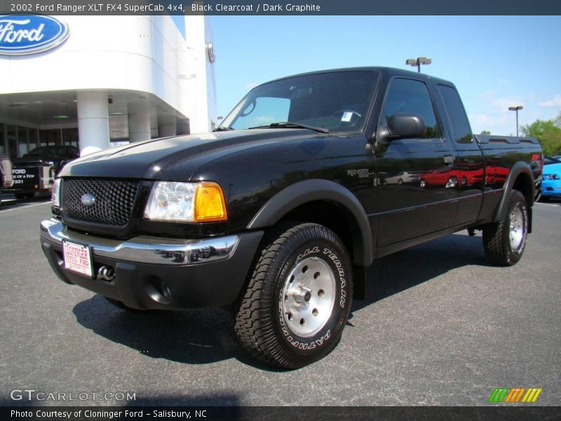 Black Clearcoat / Dark Graphite 2002 Ford Ranger XLT FX4 SuperCab 4x4