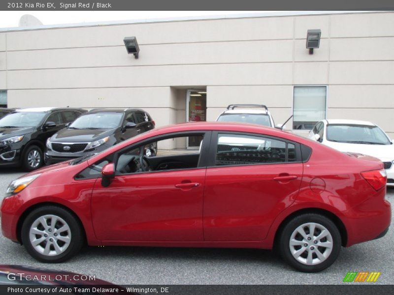 Signal Red / Black 2012 Kia Rio EX