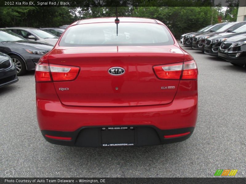 Signal Red / Black 2012 Kia Rio EX