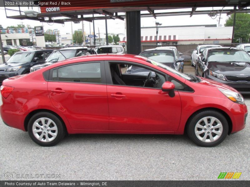 Signal Red / Black 2012 Kia Rio EX
