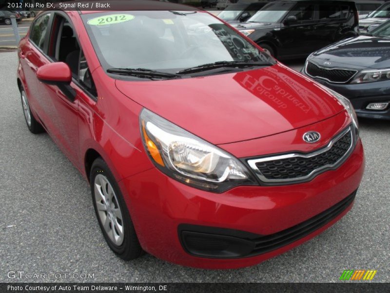 Signal Red / Black 2012 Kia Rio EX
