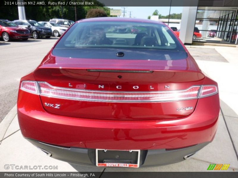 Ruby Red / Charcoal Black 2014 Lincoln MKZ AWD