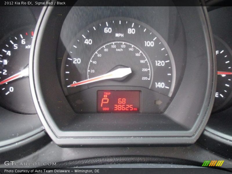 Signal Red / Black 2012 Kia Rio EX