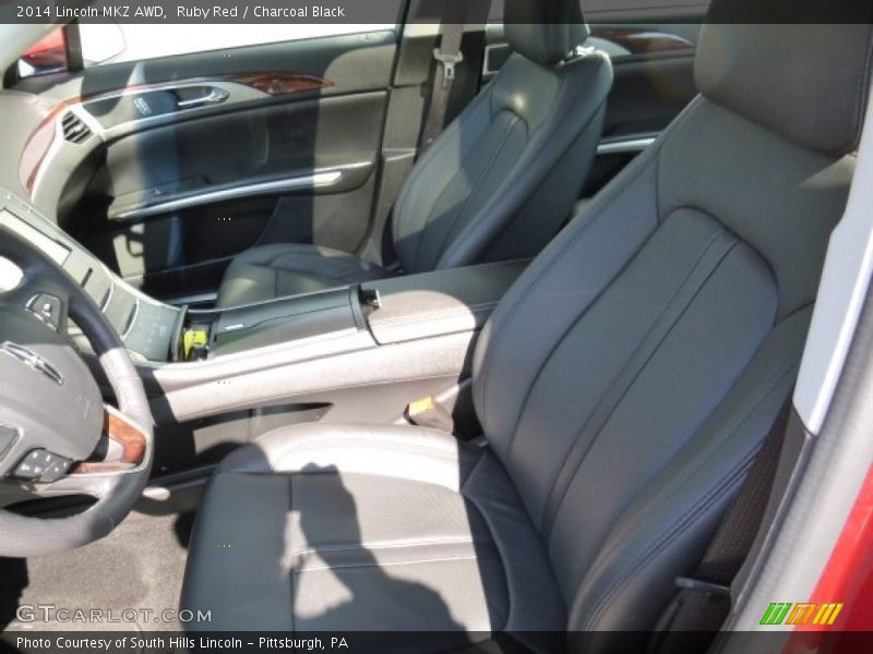 Ruby Red / Charcoal Black 2014 Lincoln MKZ AWD