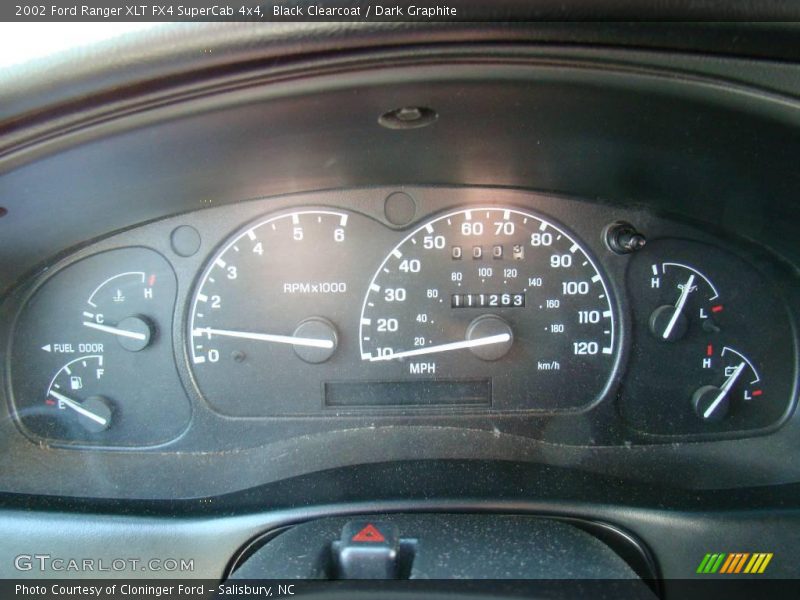 Black Clearcoat / Dark Graphite 2002 Ford Ranger XLT FX4 SuperCab 4x4