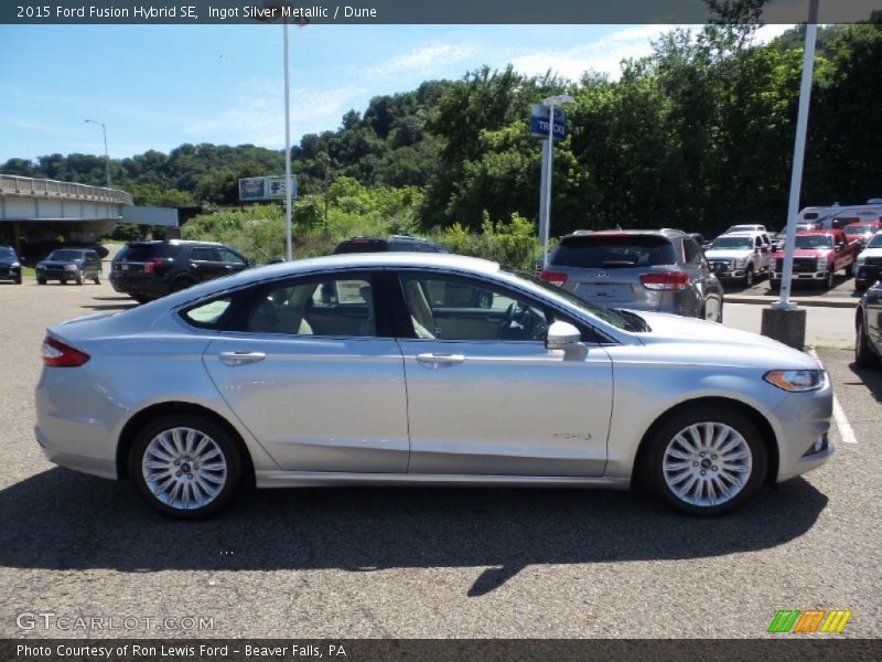 Ingot Silver Metallic / Dune 2015 Ford Fusion Hybrid SE