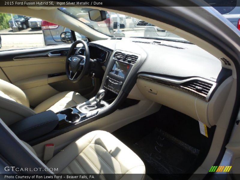 Ingot Silver Metallic / Dune 2015 Ford Fusion Hybrid SE