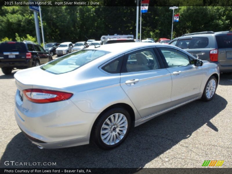 Ingot Silver Metallic / Dune 2015 Ford Fusion Hybrid SE